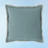 pillow - linen aqua