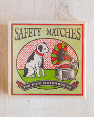 Archivist safety matches - puppy and gramaphone