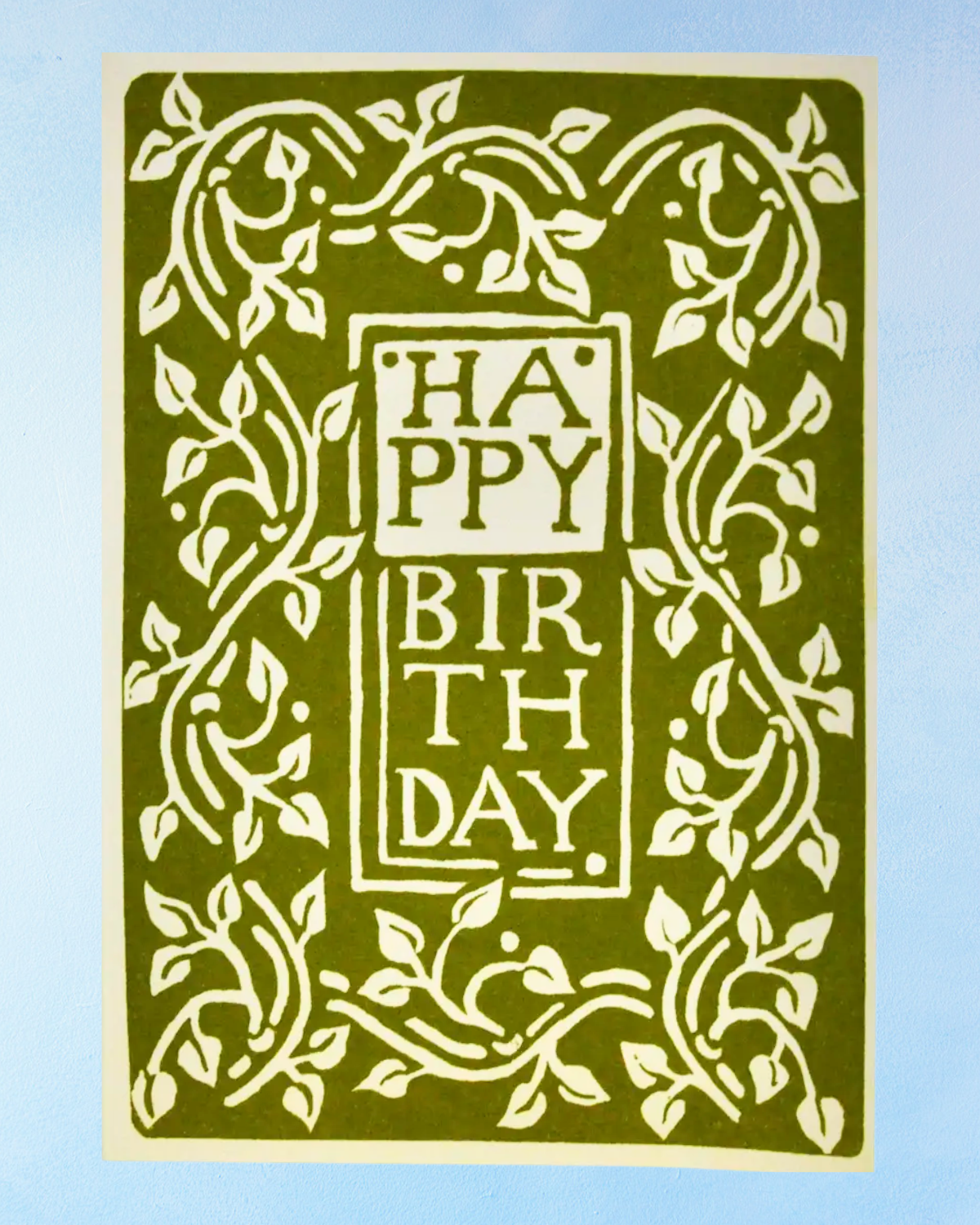 greeting card - happy birthday vines