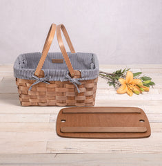 handwoven wood picnic basket