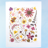 torchon de vaisselle - motifs botaniques d'automne