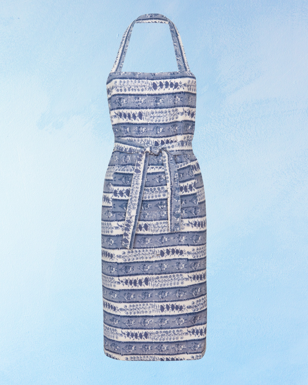 apron - avignon blue and marine