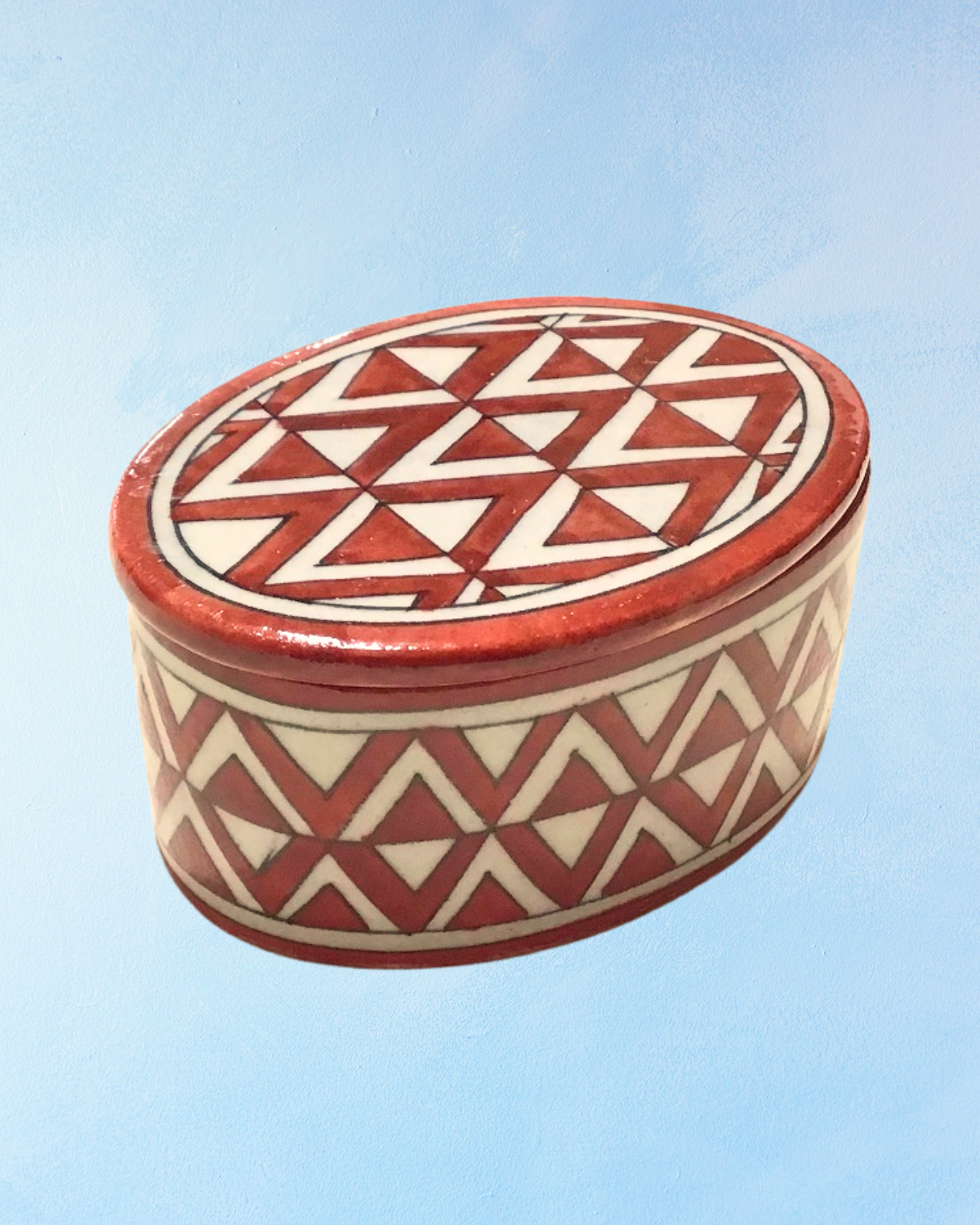 trinket box -  blue pottery (multiple styles)