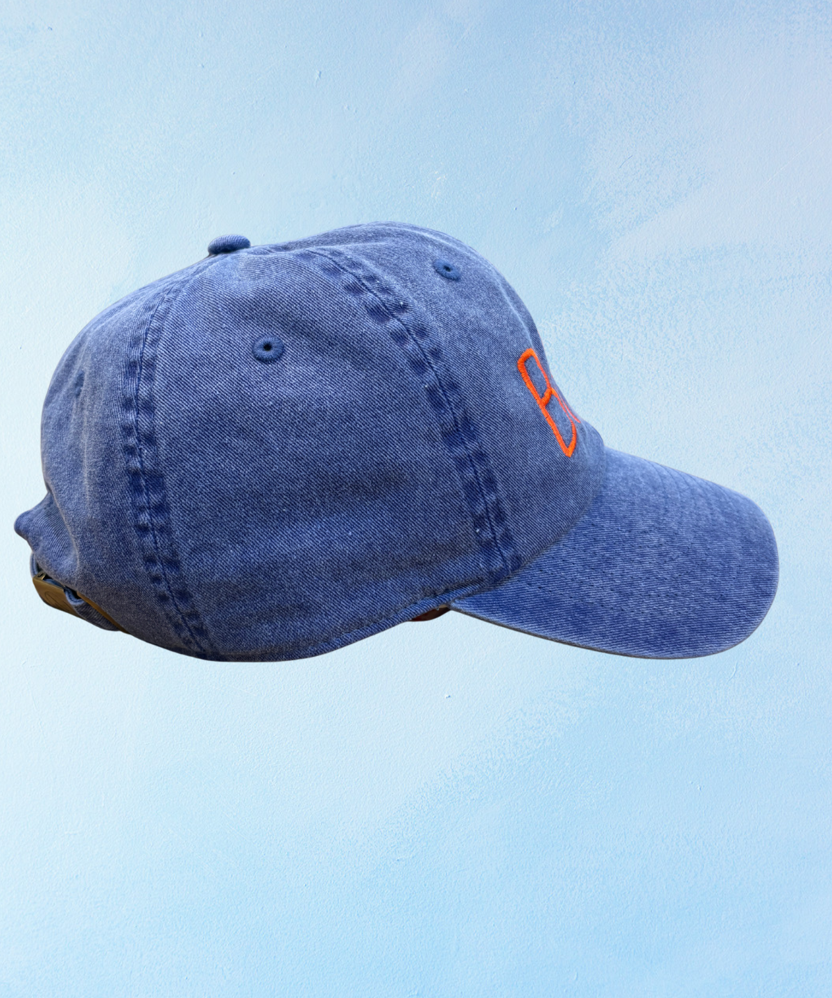 baa hat - royal blue & orange