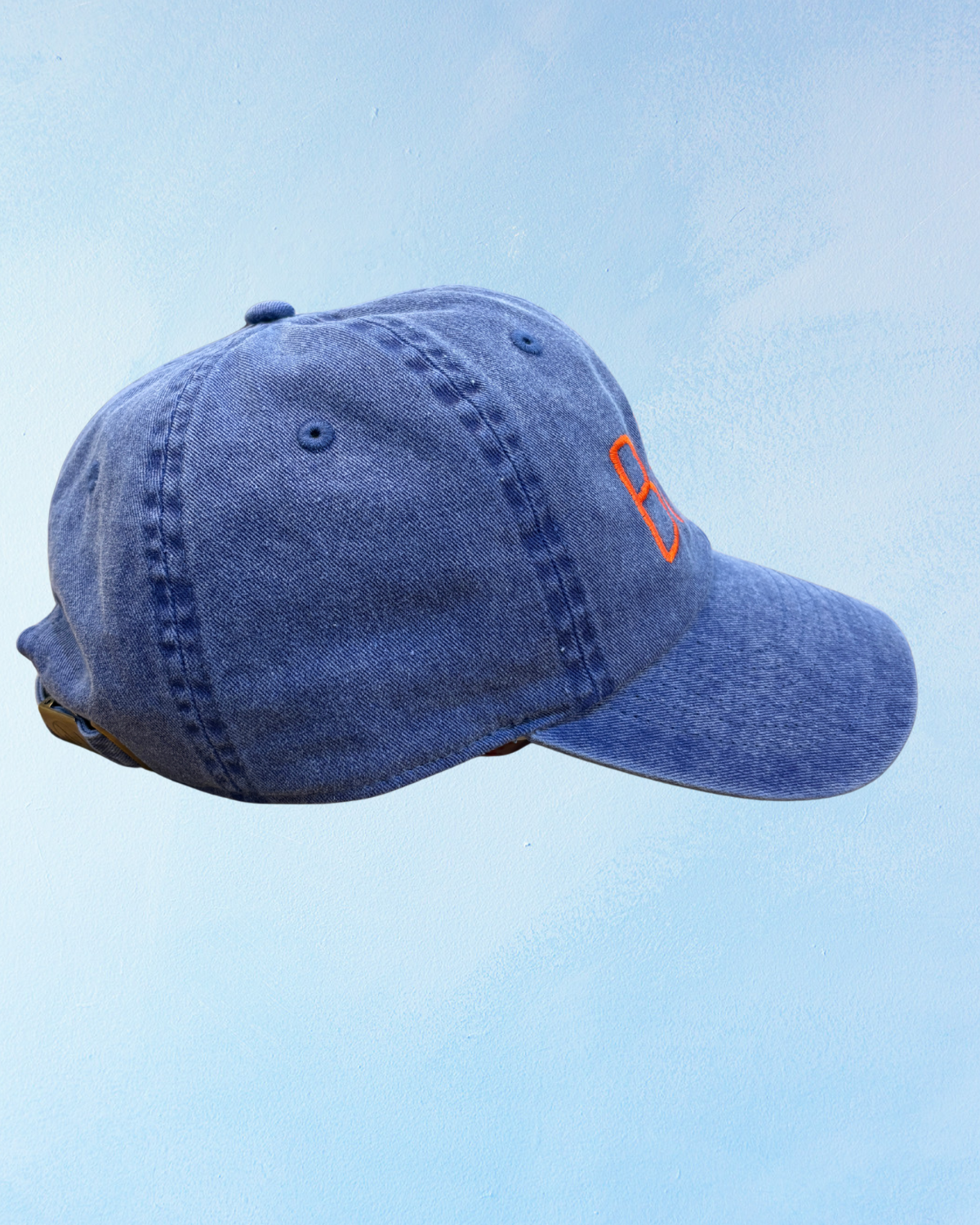 baa hat - royal blue & orange