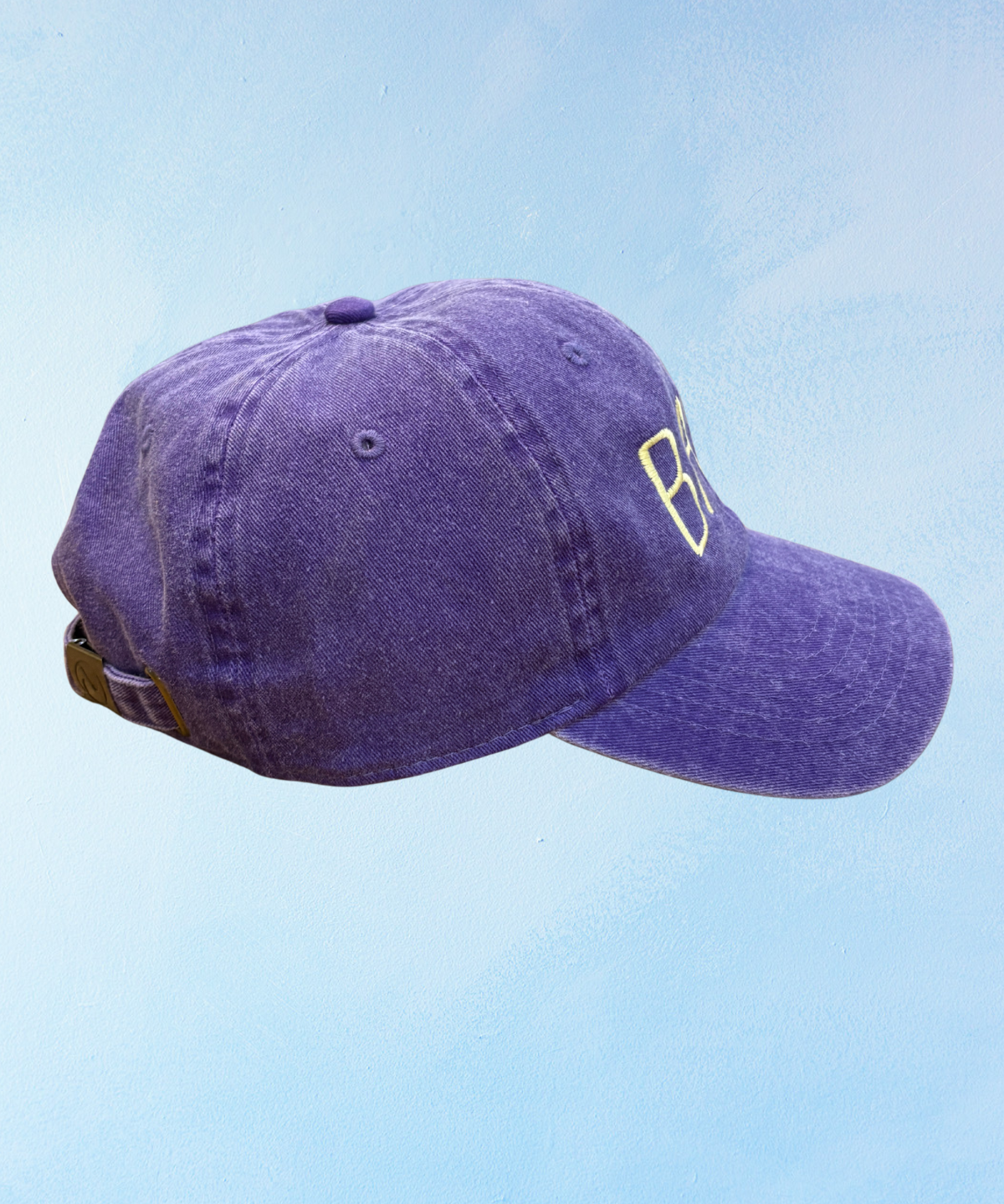 baa hat - purple & banana