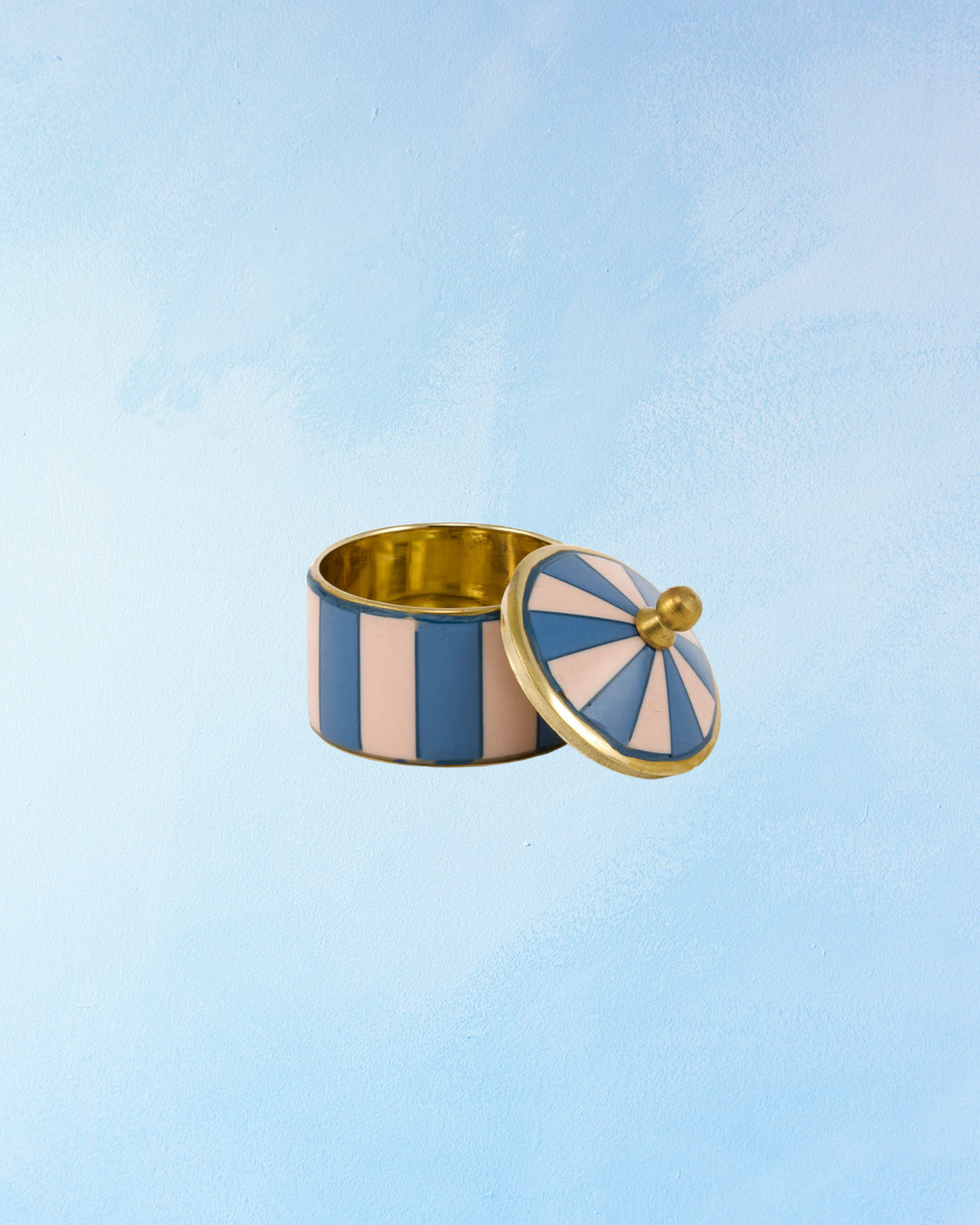 trinket dish - bailey circus box - blue