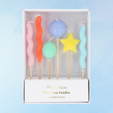 bougies d'anniversaire - ballons (lot de six)