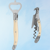 bar tool set - faux ivory bottle/cork opener