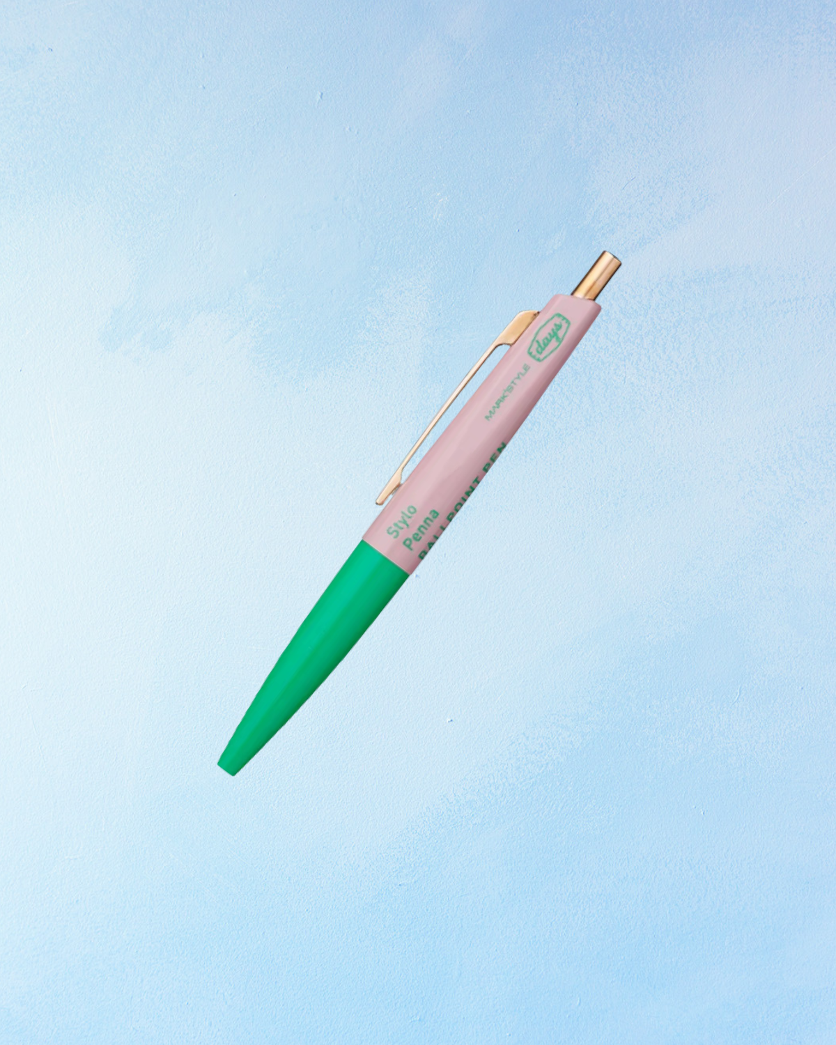 mini stylo bille - basilic/rose poudré