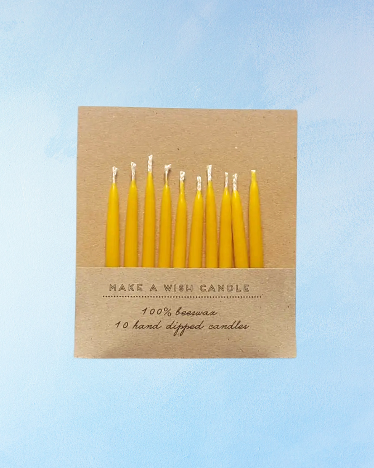 birthday candles - yellow beeswax