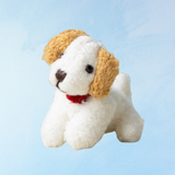 charm - white and beige puppy