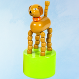 toy - push puppet - beige dog