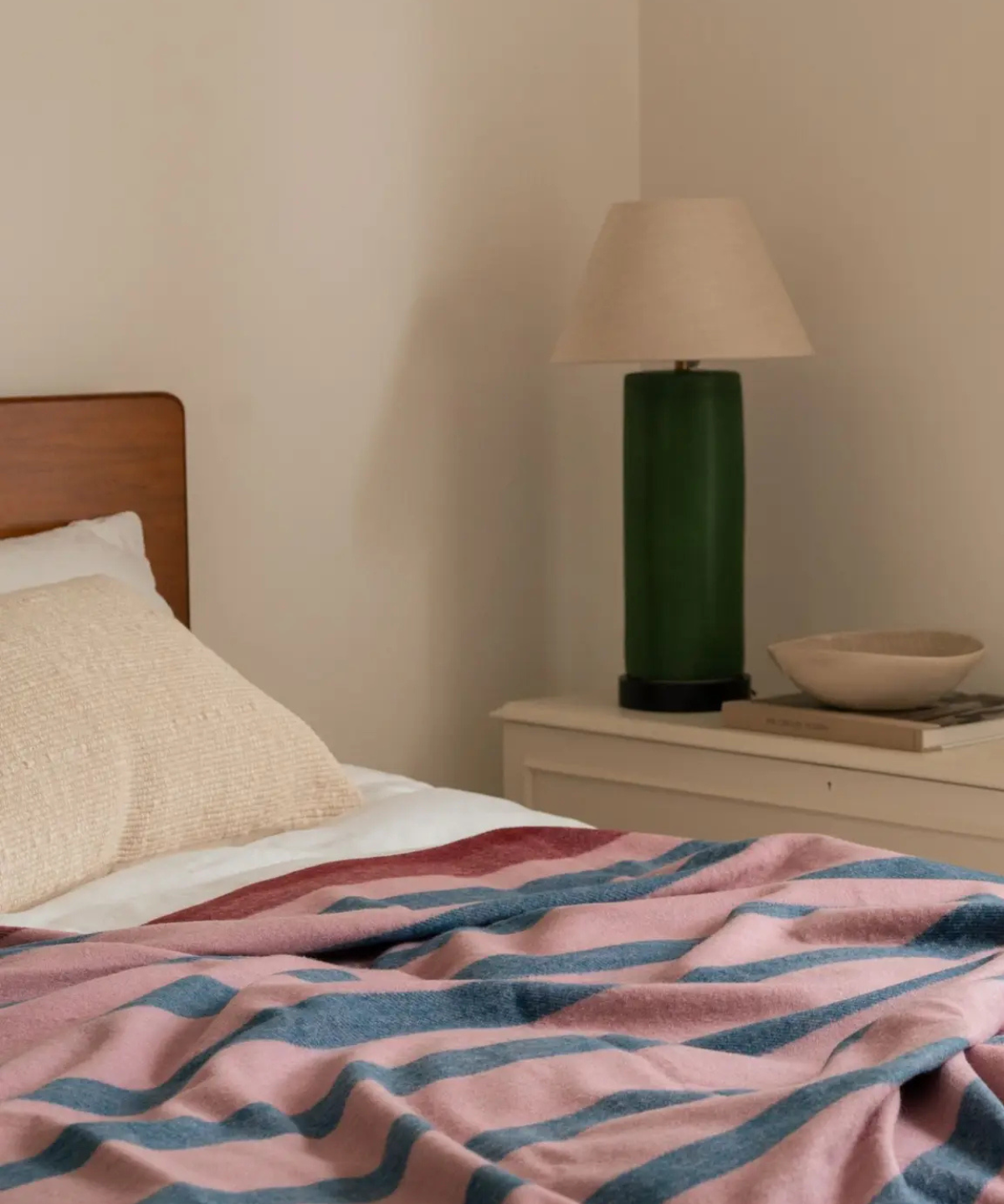 blanket - wool - berry frame stripe