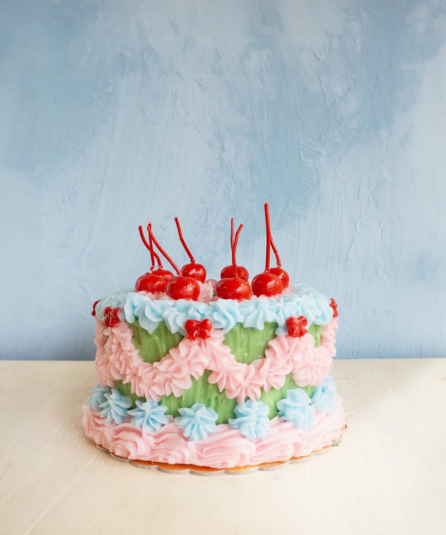 bougie - nourriture : gâteau aux cerises