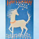 carte de vœux - très gros anniversaire licorne