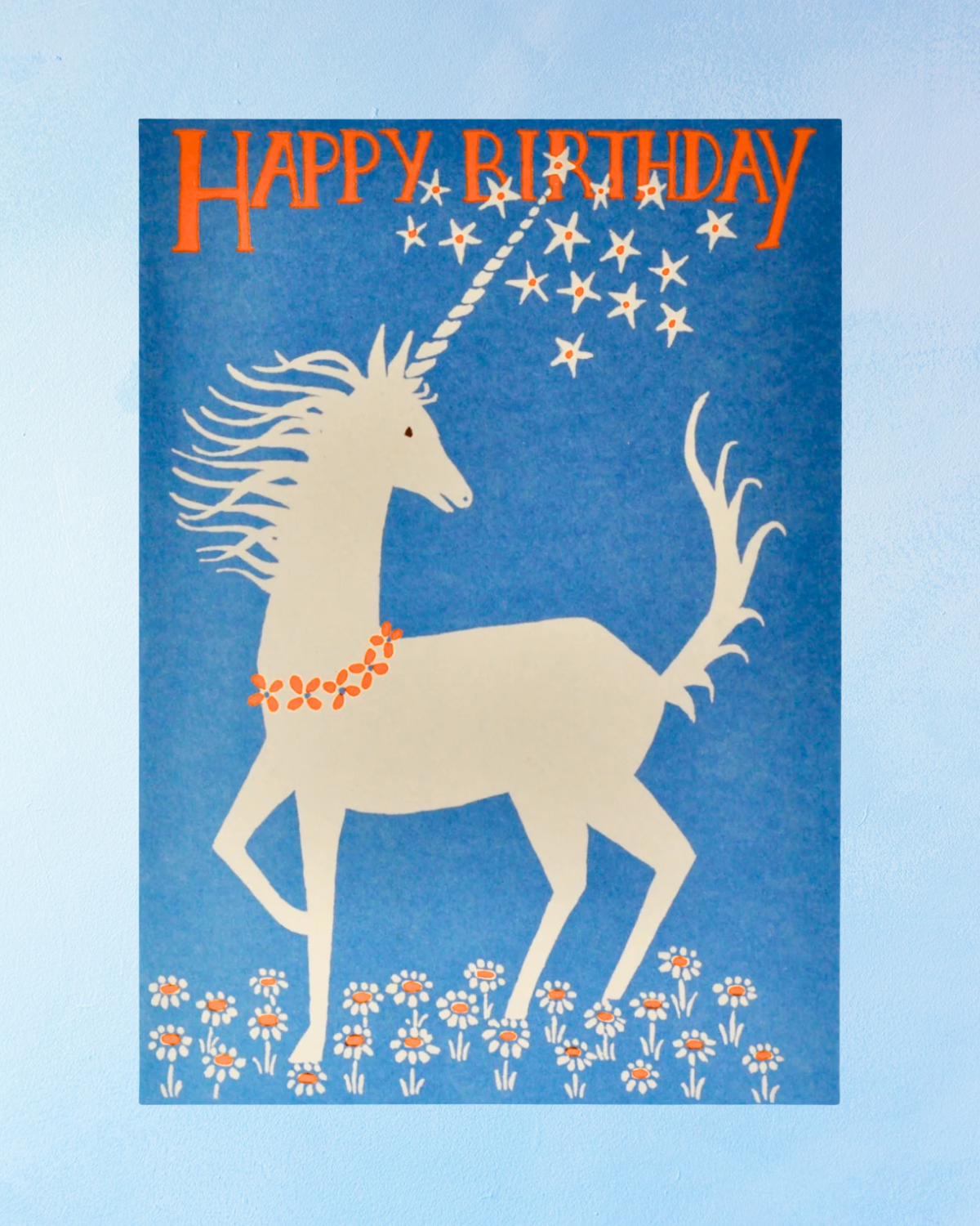 greeting card - very big birthday unicorn
