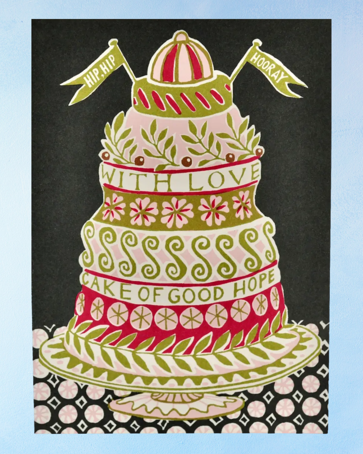 greeting card - very big cake of good hope