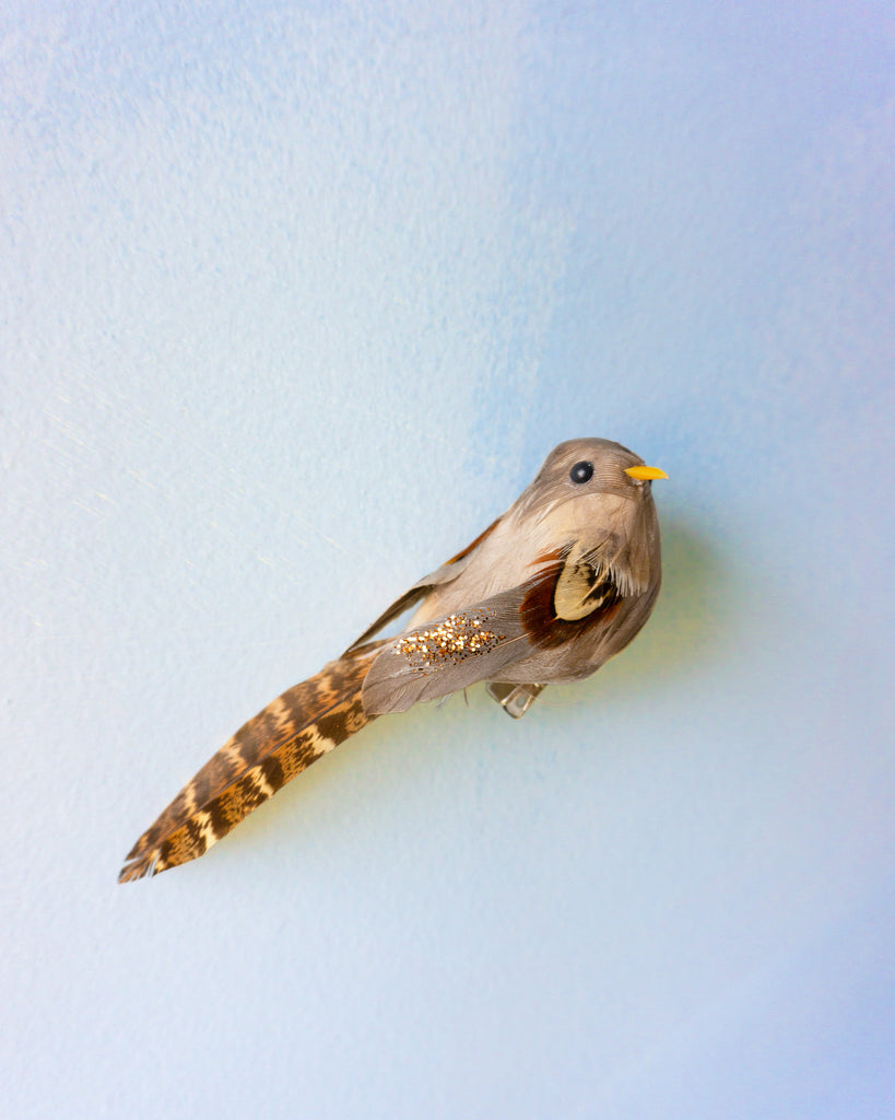 clip on ornament - rustic bird