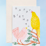 greeting card - birthday birds