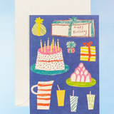 carte de vœux - fête d'anniversaire