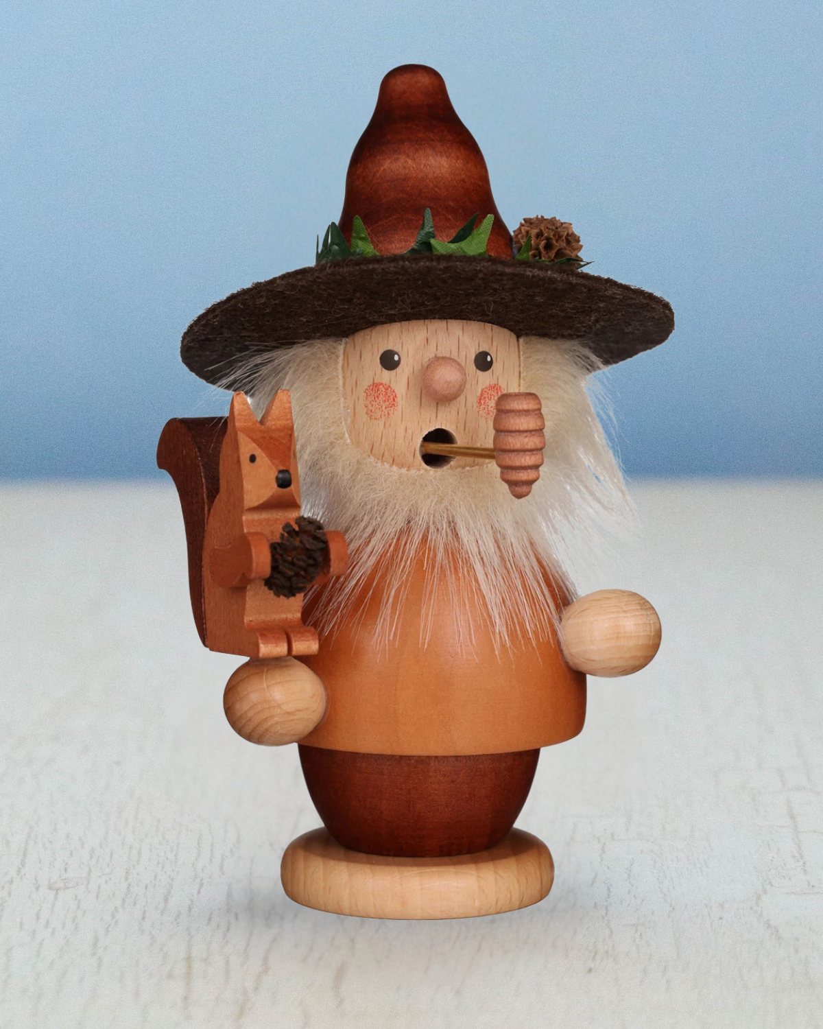 incense burner - forest man with his squirrel