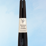 candle - pair of beeswax tapers - black (multiple sizes)