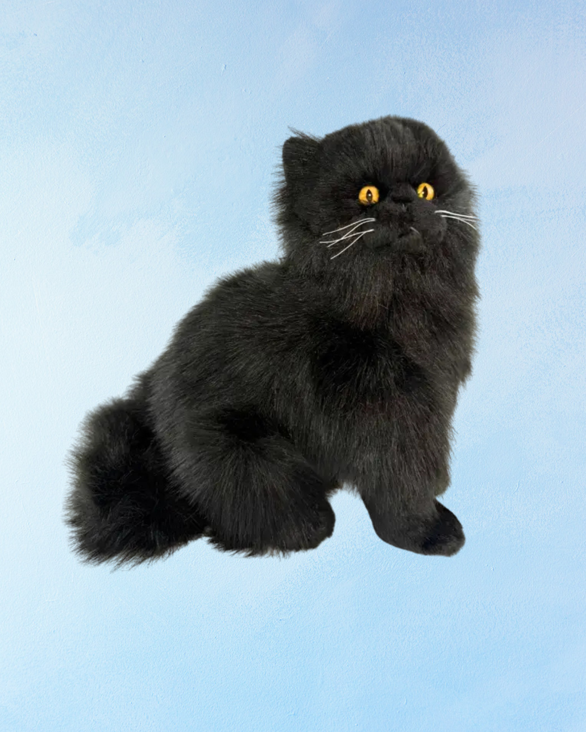 stuffed toy - black cat: sitting