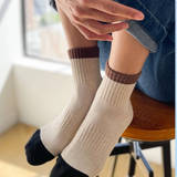 socks - girlfriend - black and coffee