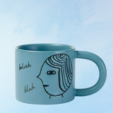 stoneware - mug: blah blah face