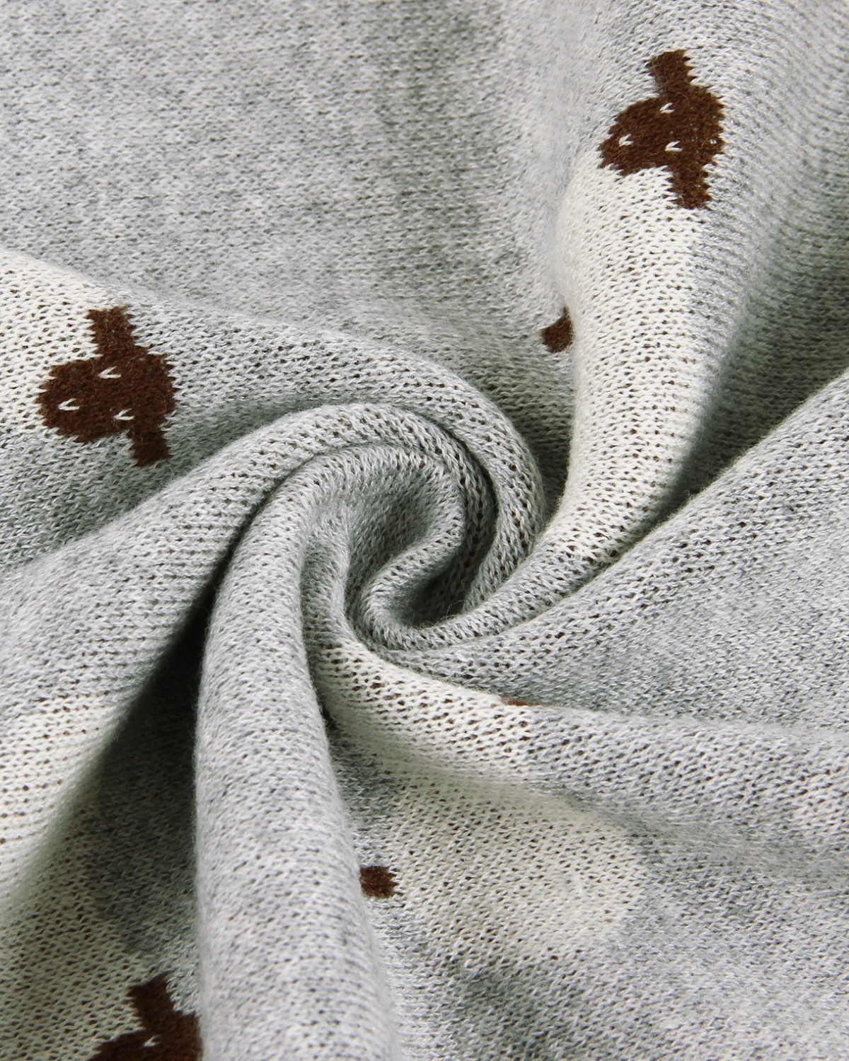 baby blanket - cotton sheep - grey