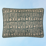 pillow - block-print leaf