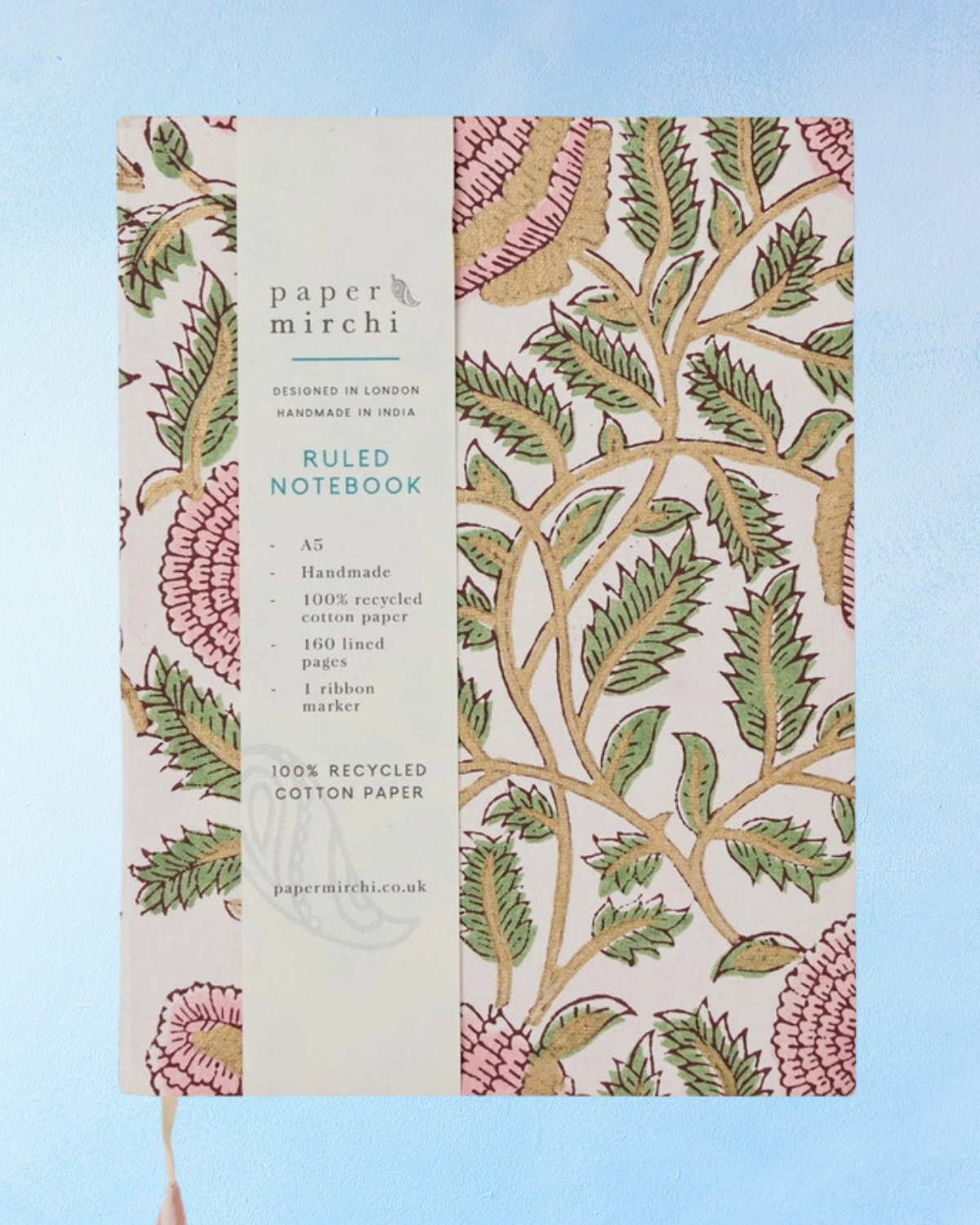 notebook - marigold glitz blush