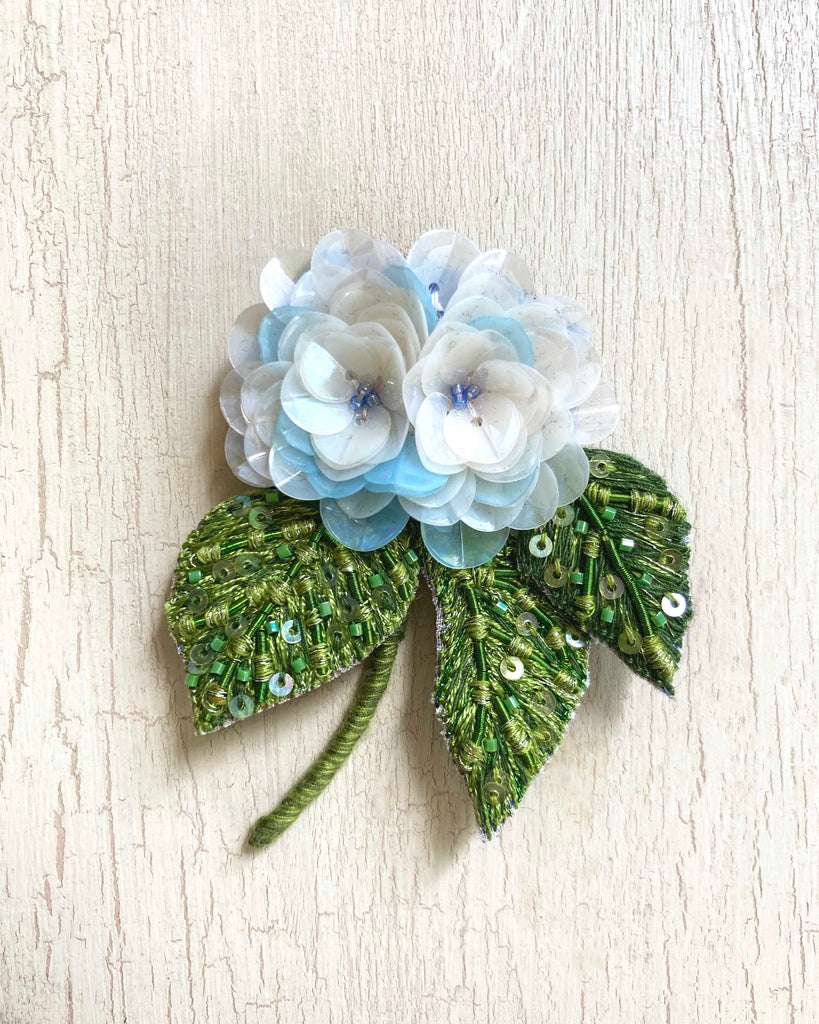 brooch - blooming hydrangea