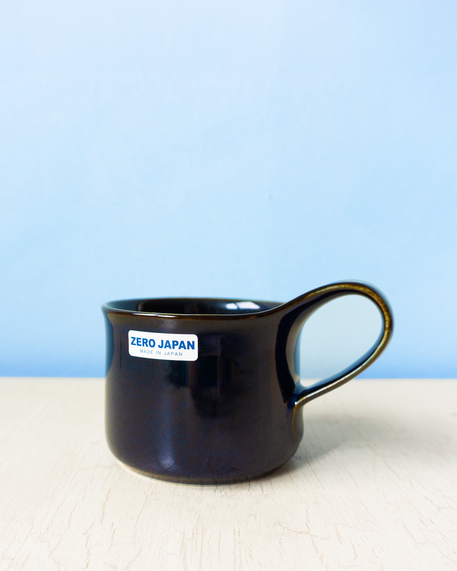 ceramic cafe mug - blue jean