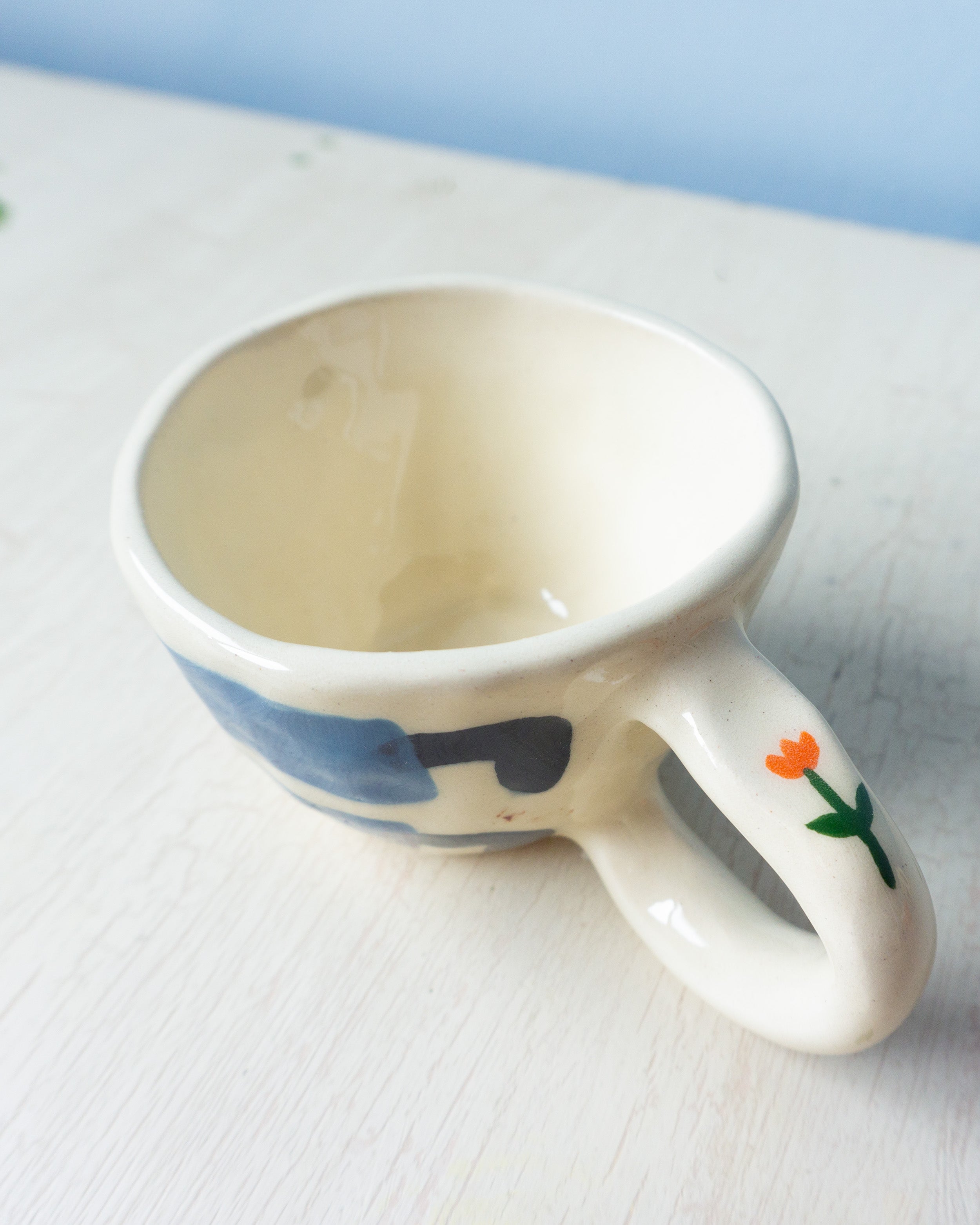 toni darling frank - long blue boy mug