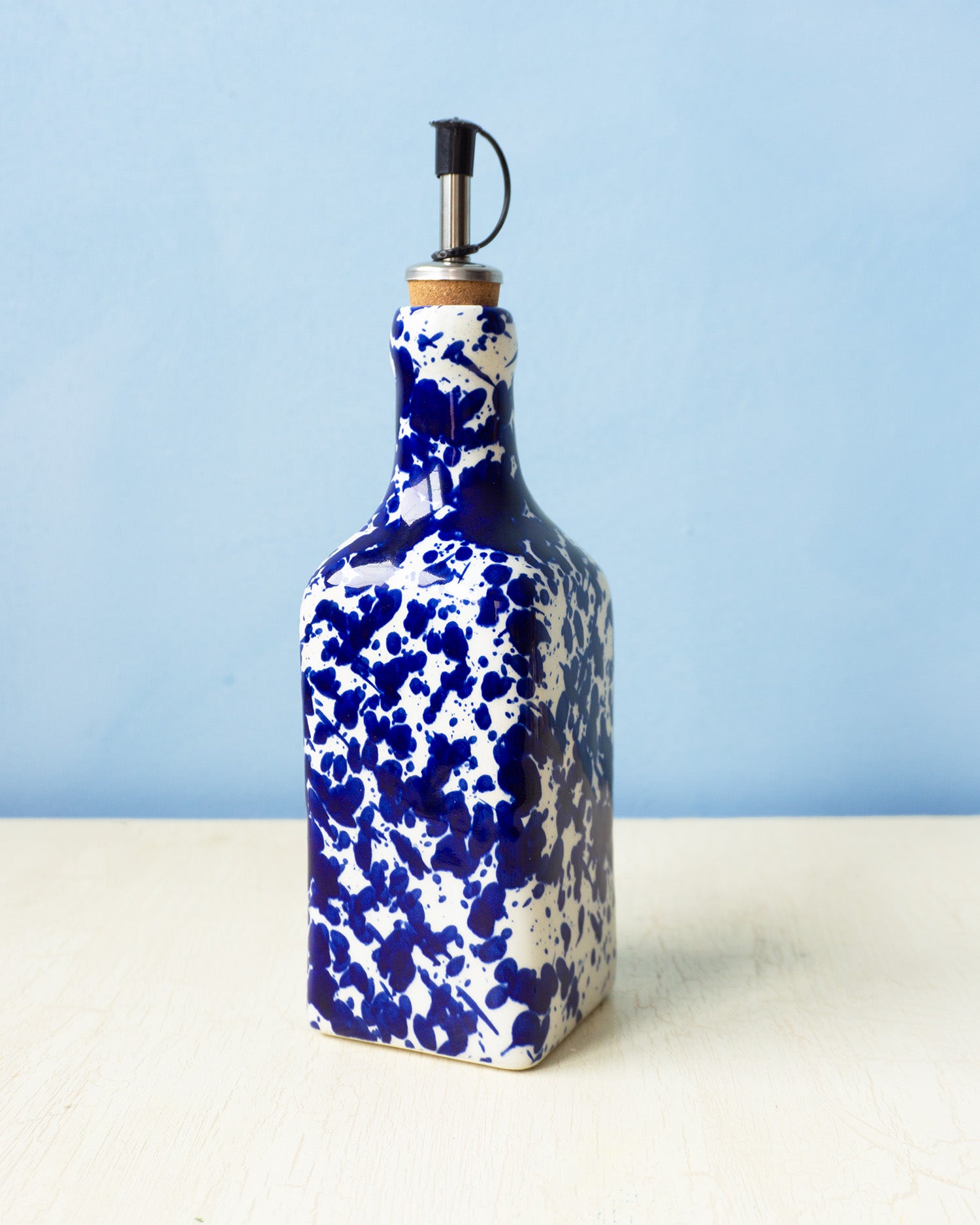 ceramic oil dispenser - blue persia