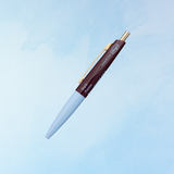 mini stylo-bille - bleu/marron