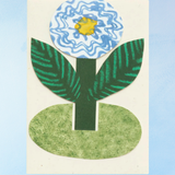 greeting card - stand-up blue flower