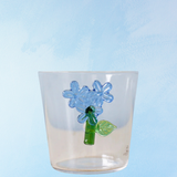 glassware -  tumbler: blue flower
