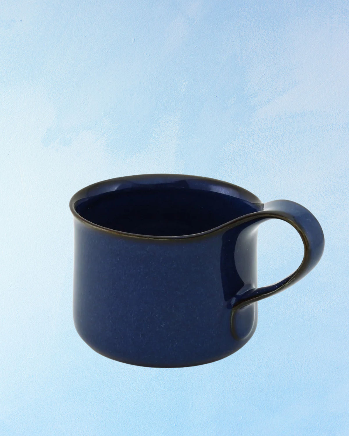 ceramic - cafe mug: - blue jean