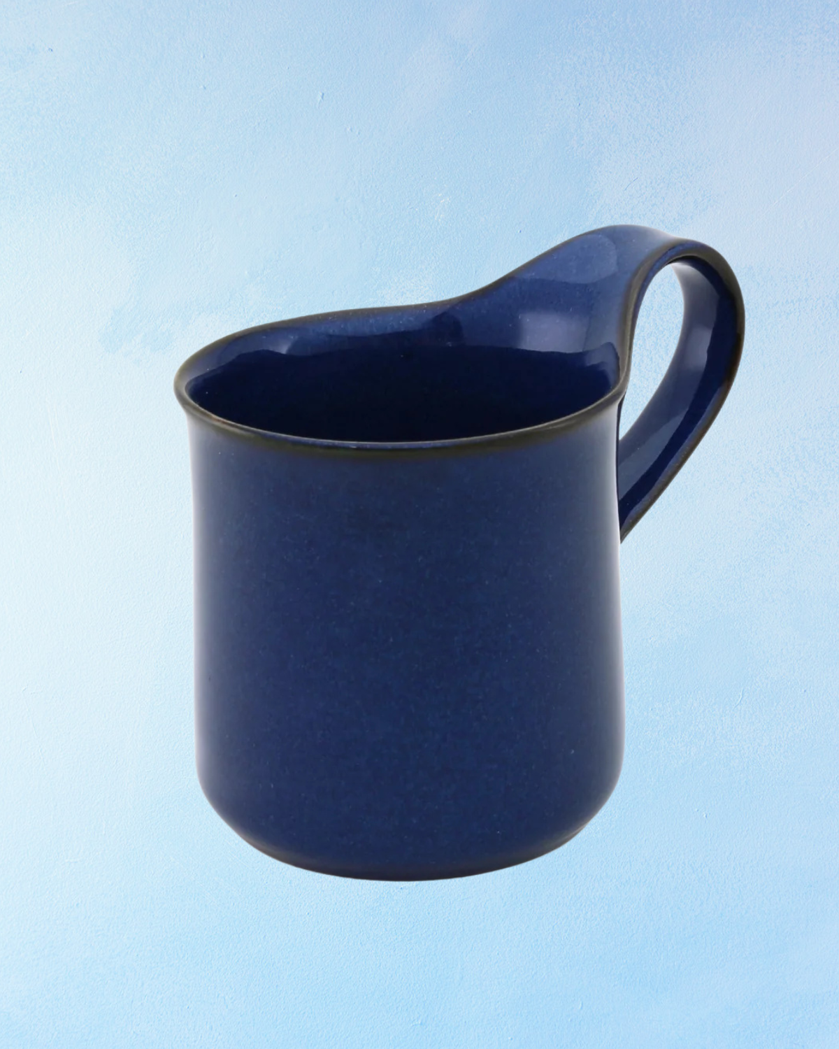 ceramic - cafe mug: - blue jean