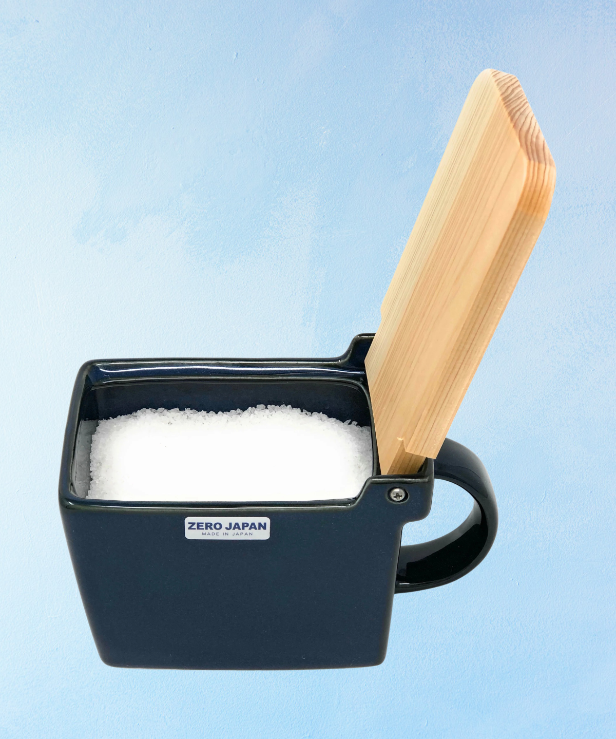 ceramic salt cellar - blue jean