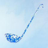 enamelware - ladle: blue splatter