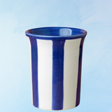 ceramic - tumbler: striped blue