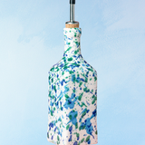 distributeur d'huile en céramique - corail bleu et vert