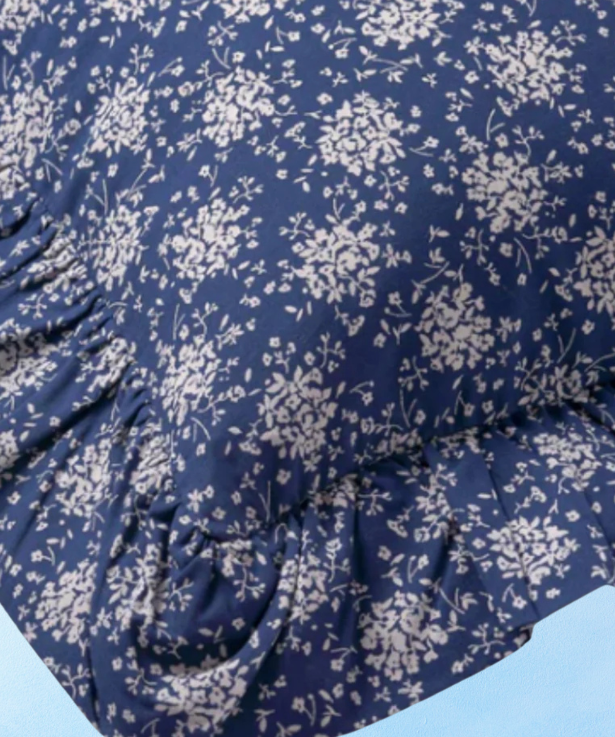 pillow - blueberry forget-me-not frill