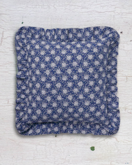 frill cushion - blueberry forget-me-not