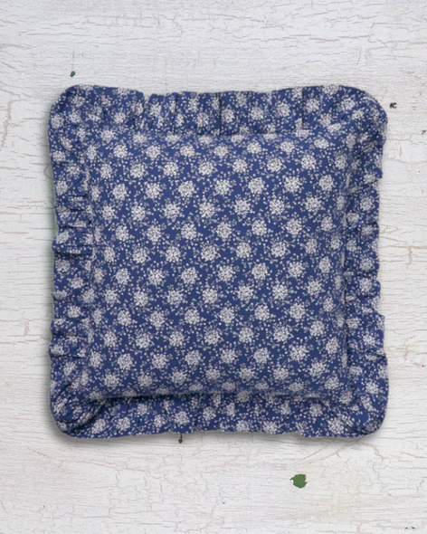 frill cushion - blueberry forget-me-not