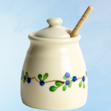 stoneware - blueberry honey pot